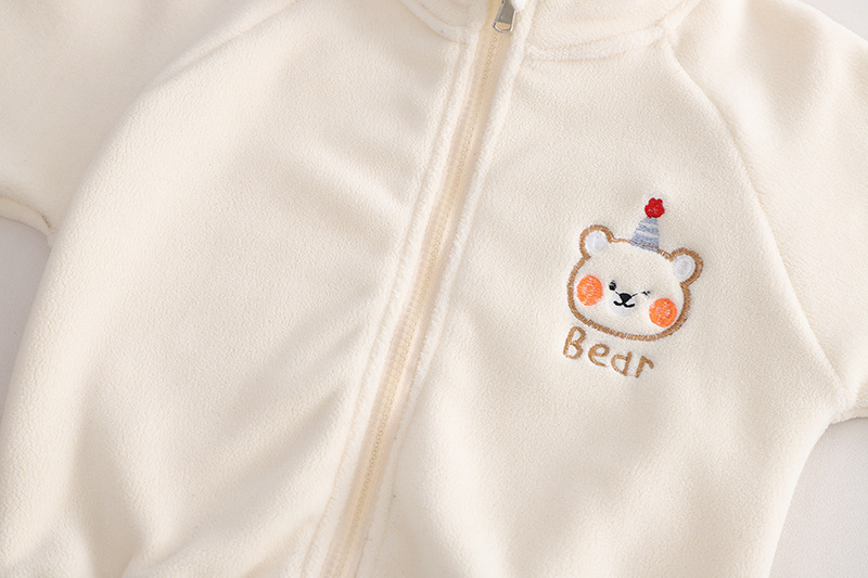 2pcs Toddler Solid Color Bear Graphic Sweatshirt and Pant Set-kissminis