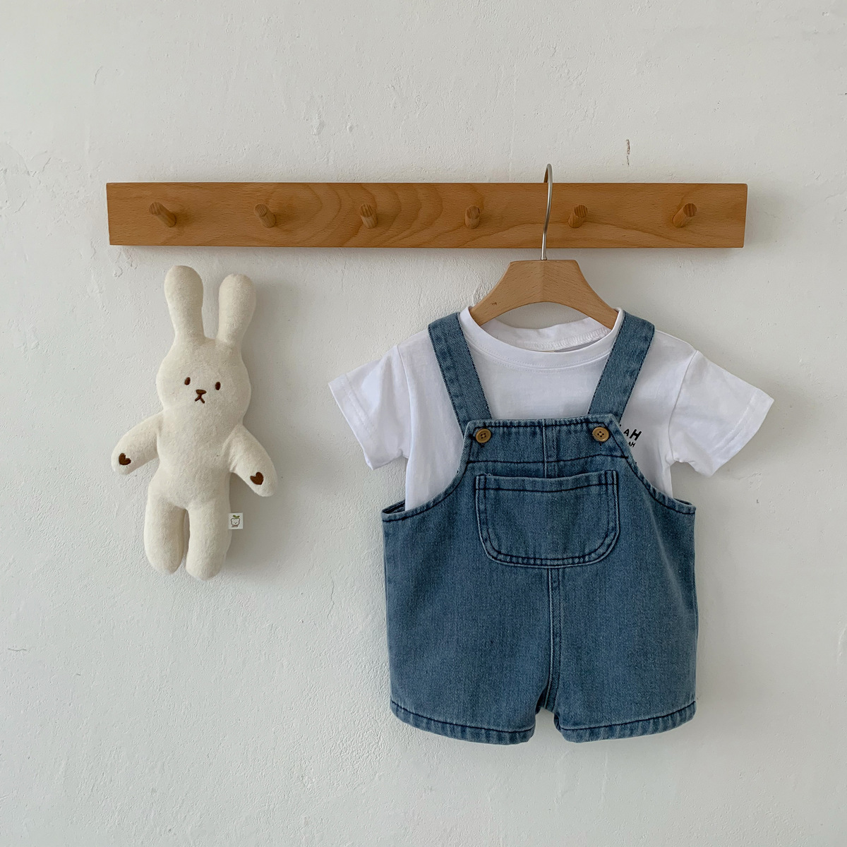 2pcs Baby Boy/Girl Soild Color T-shirt with Pant Set-kissminis