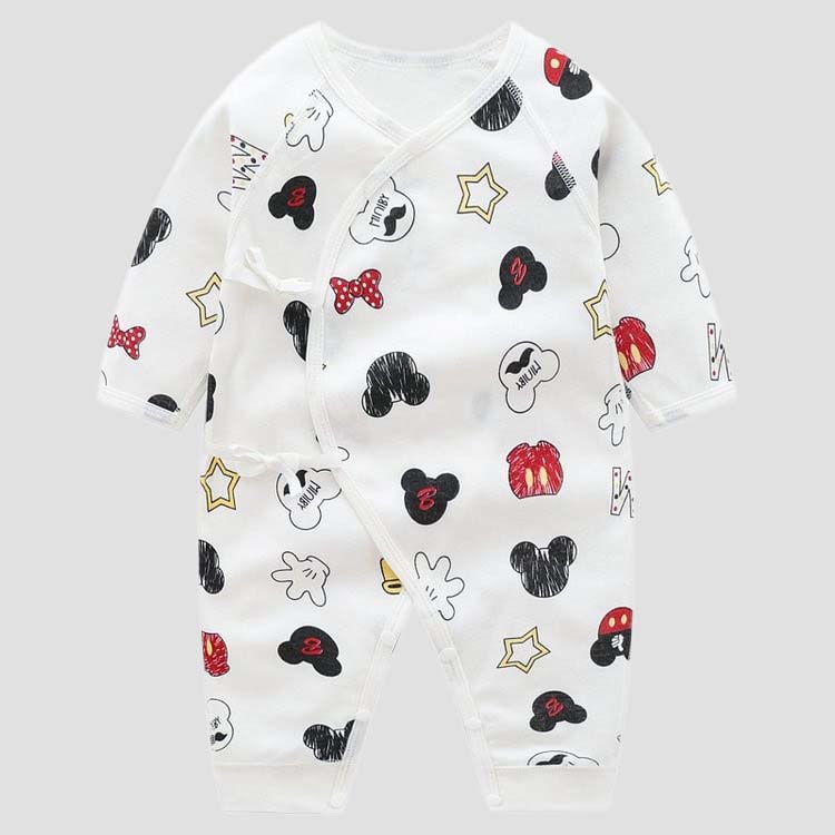 Baby Long Sleeve Cotton Boneless Printed Romper