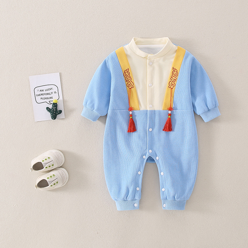 Baby Han Chinese Clothing Style Long Sleeve Romper-kissminis