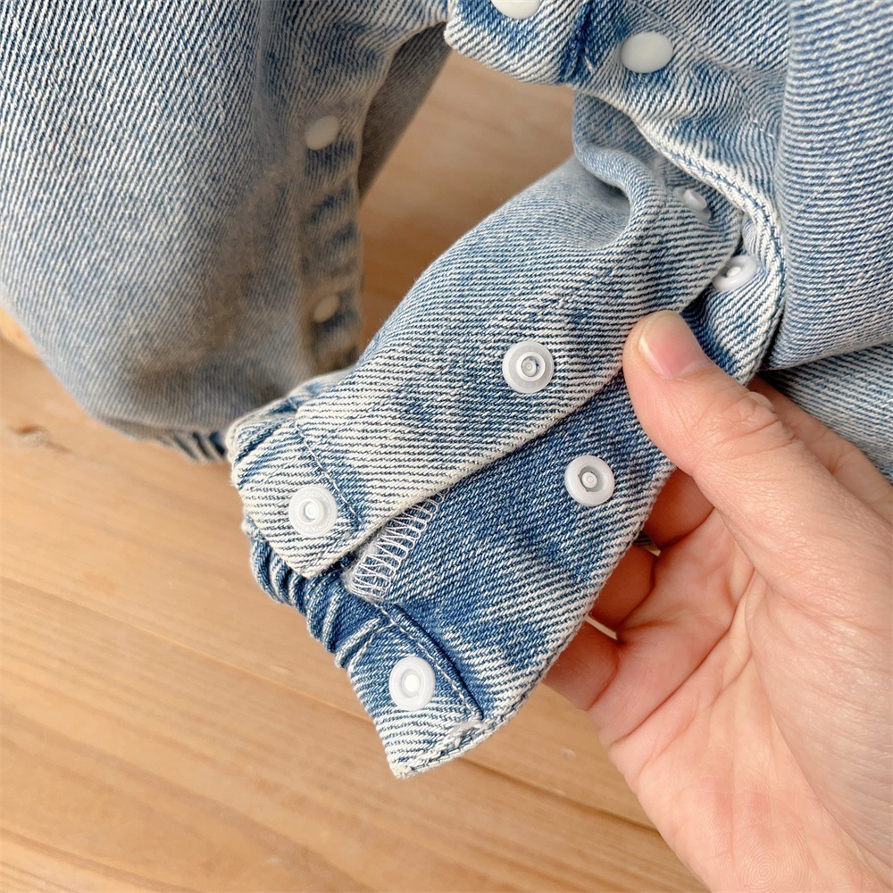 Baby Boy Vintage Denim Romper-kissminis