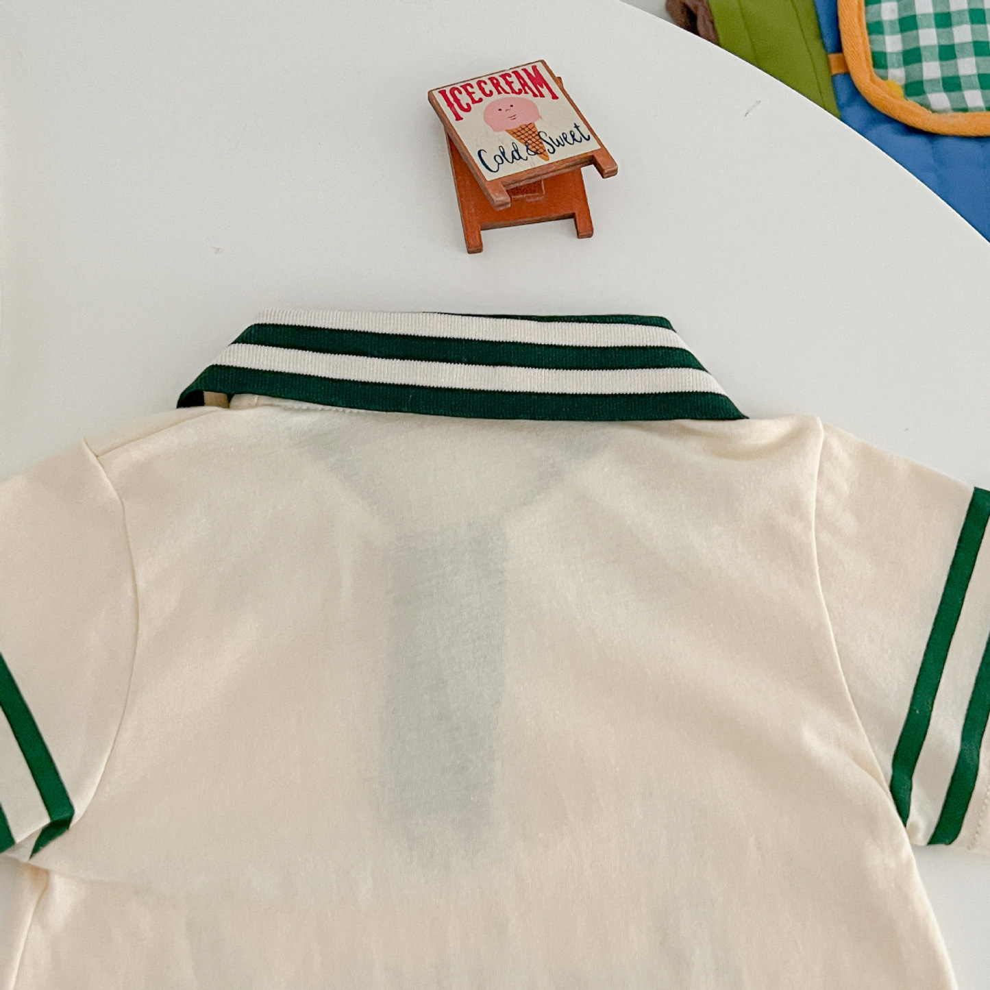 Baby Boy Lapel Letter Print Romper -kissminis
