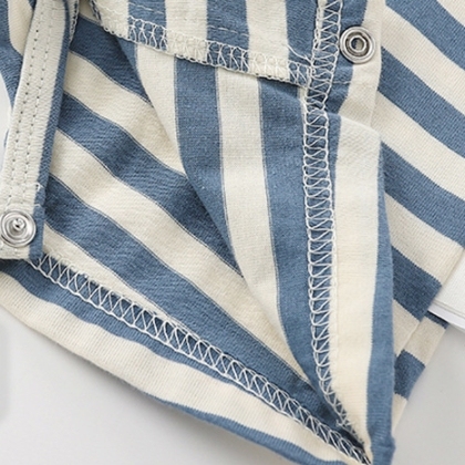 Baby Boy Striped Prints Romper-kissminis
