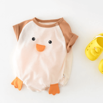 Baby Boy/Girl Wacky 3D Duck Crewneck Short Sleeve Romper