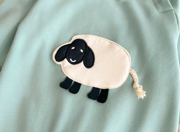 Baby Boy/Girl Cute Sheep Pattern Single Breasted Long Sleeve Romper-kissminis