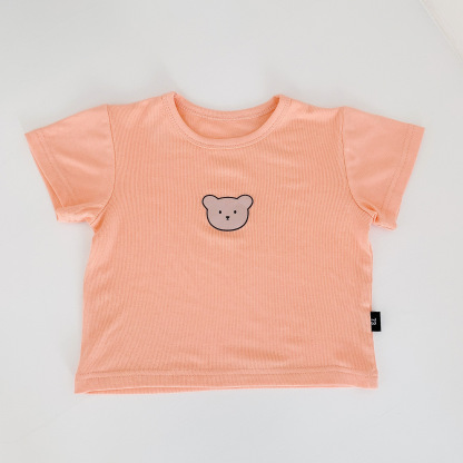 Baby Toddler Boy/Girl Bear Print Short Sleeve T-shirt