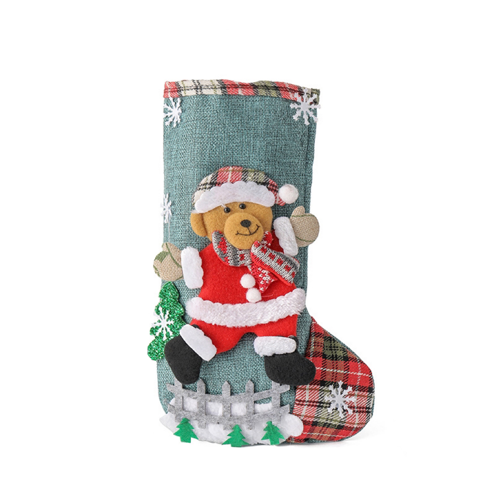 Christmas Style Hanging Stocking Decorations for Holiday Christmas Party-kissminis