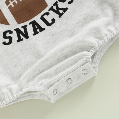 Baby Boy/Girl Baseball Theme Letters Print Long Sleeve Bodysuit-kissminis