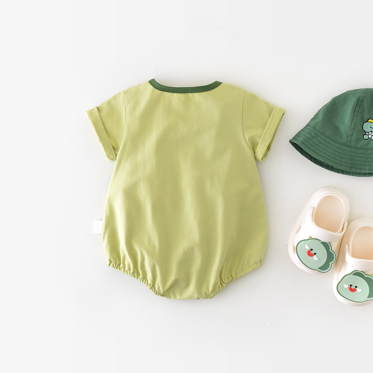 Baby Boy/Girl Dinosaur Cartoon Bodysuit-kissminis