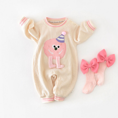 Cartoon Nnitted Rice Jacquard Romper-kissminis