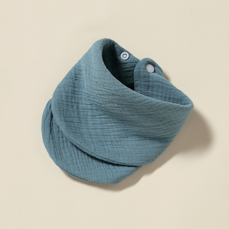 Newborn 6 Layers Wrinkle Square Solid Bib