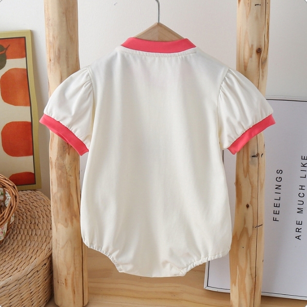 Baby Girl Heart Print Bodysuit-kissminis
