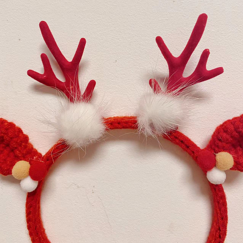 Baby Girl Cute Christmas Style Cute Antlers Design Hair Band-kissminis