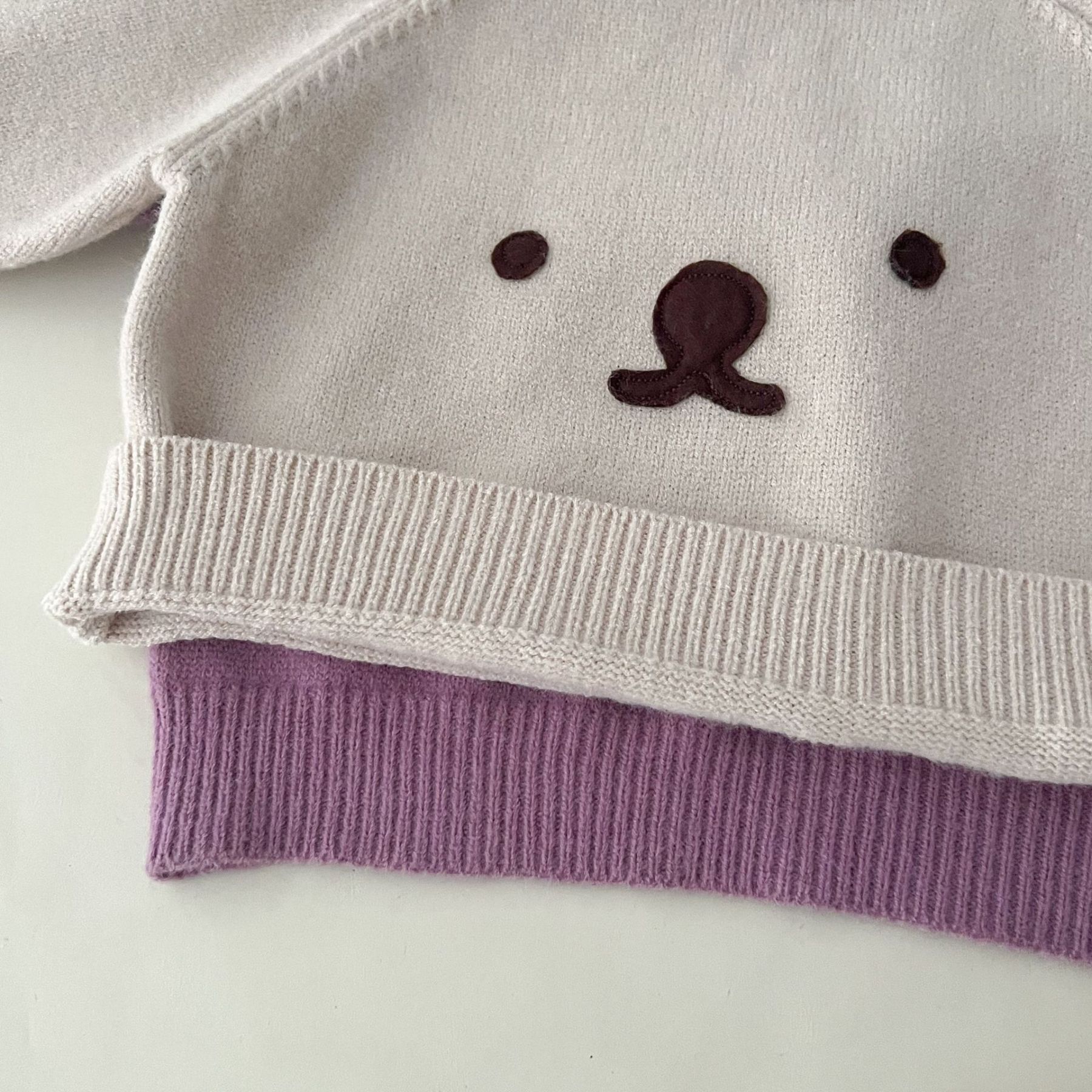 Toddler Boy/Girl Bear/Rabbit Ears Design Knit Sweater-kissminis