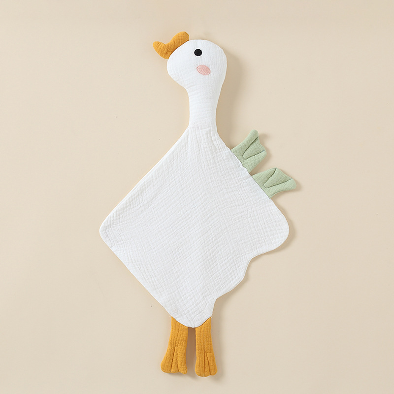Cotton Gauze Swan Dinosaur Chewable Soothing Doll-kissminis