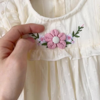 Baby Girl Floral Graphic Short Sleeve Romper