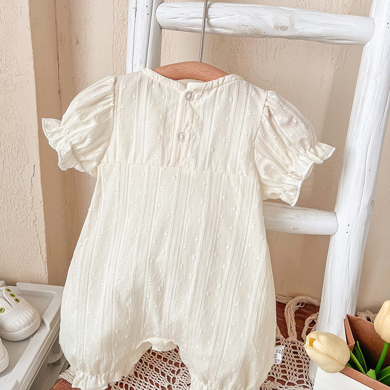 Baby Girl Floral Graphic Short Sleeve Romper