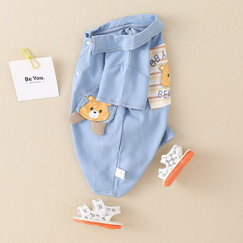 Baby Boy/Girl Cartoon Bear Stamp Duty Rromper