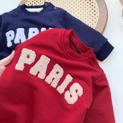 Baby Alphabet Thickened Long Sleeve Romper