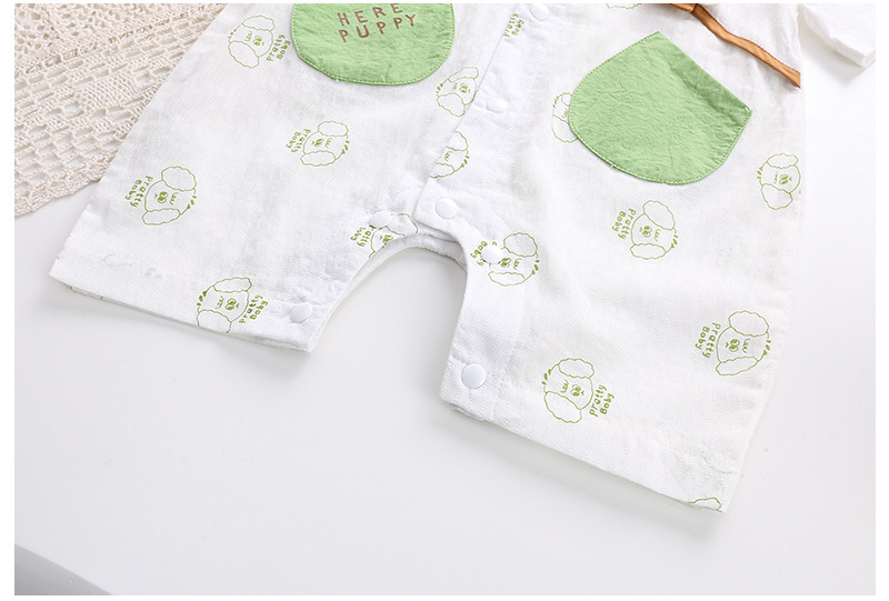 Baby Boy/Girl Cartoon Pattern Cute Bear Short Sleeve Romper