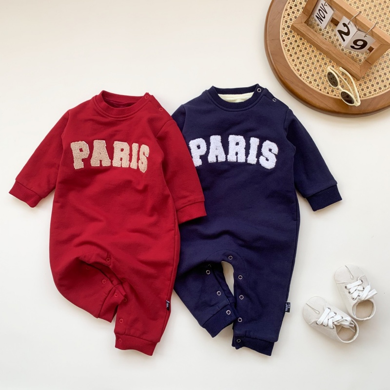Baby Alphabet Thickened Long Sleeve Romper