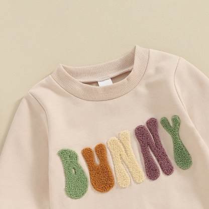 Baby Alphabet Embroidery  Long Sleeve Romper