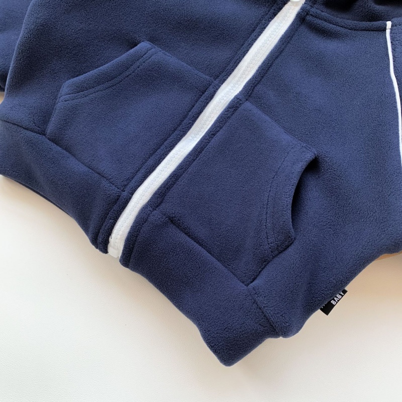 2pcs Baby Boy Reversible Padded Hooded Sweatshirt Pants Set