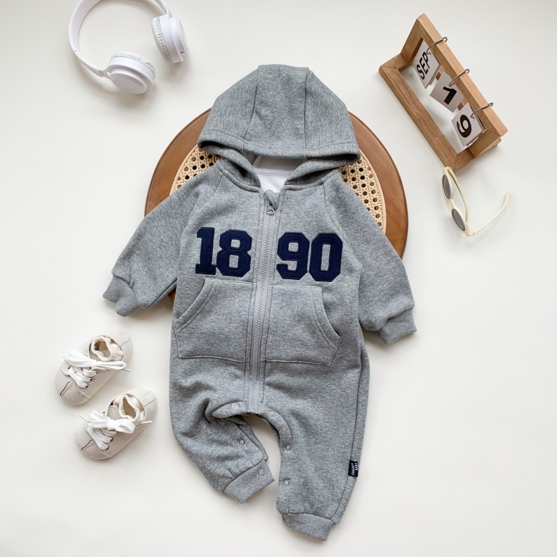 Baby Girl Padded and Thickened Cute Bunny Romper with Hat