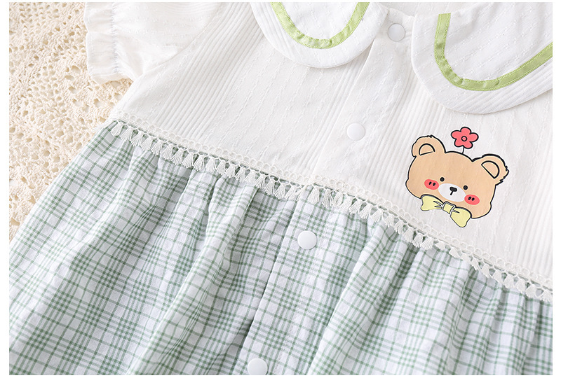 Baby Boy/Girl Bear stripe Summer Romper