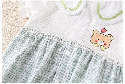 Baby Boy/Girl Bear stripe Summer Romper