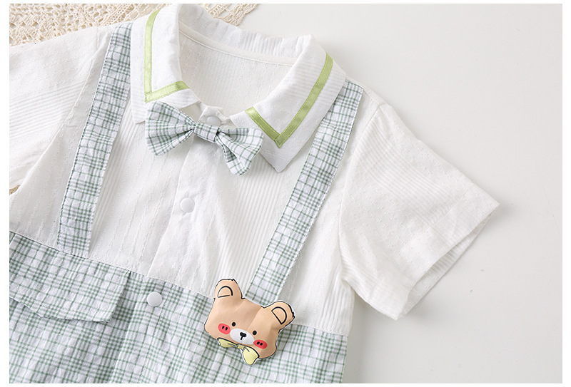 Baby Boy/Girl Bear stripe Summer Romper