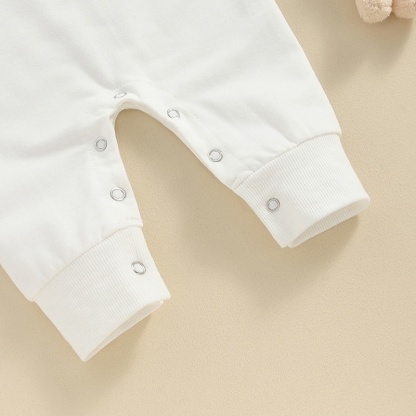 Baby Alphabet Embroidery  Long Sleeve Romper