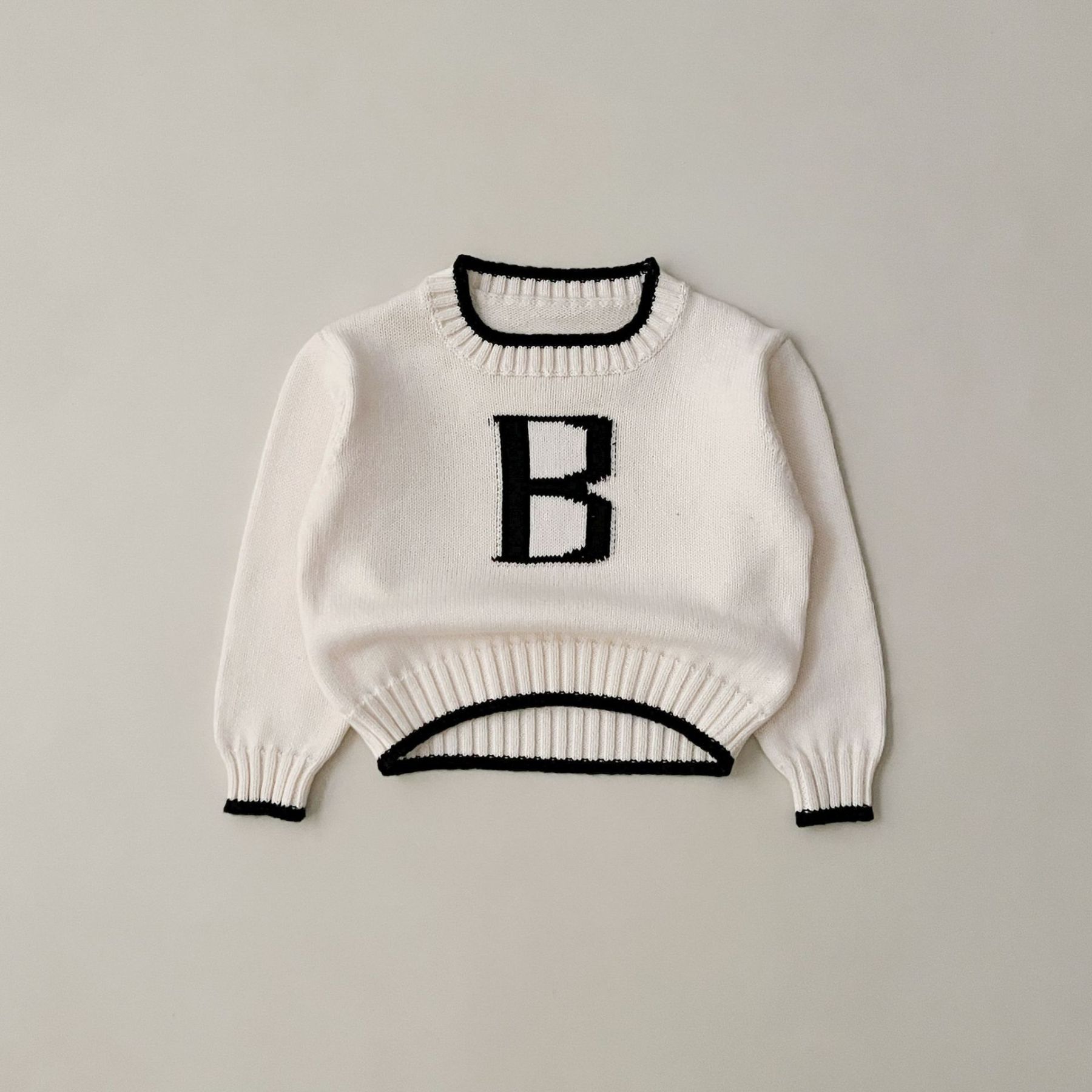 2pcs Baby Letter Pattern Woolen Knit Sweater-kissminis