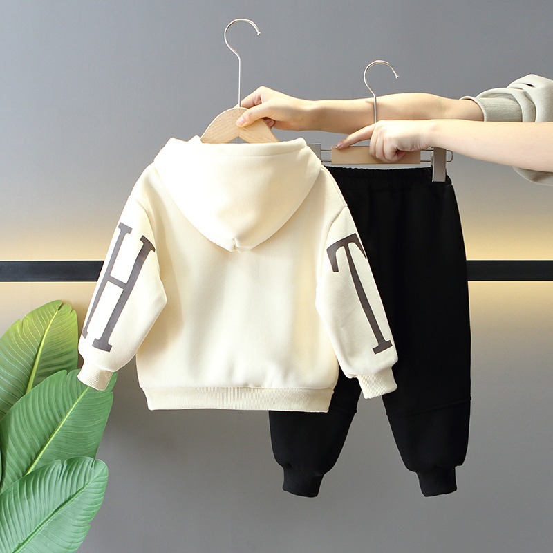 2pcs Toddler Letter and Bear Toy Sweatshirt and Pant Set-kissminis