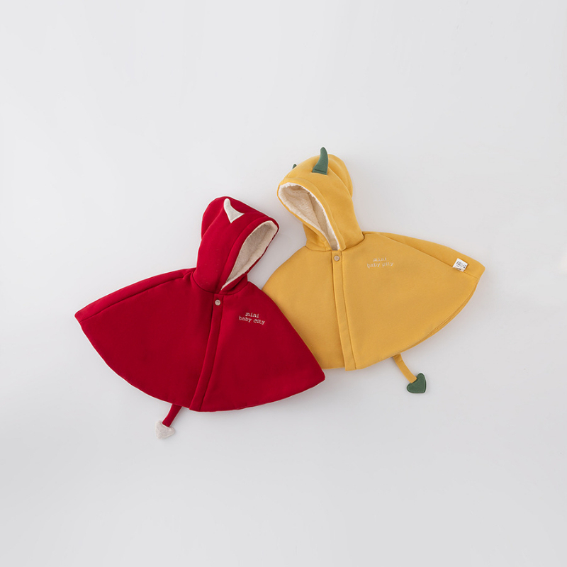 Baby Christmas Children Velvet Thickened Cloak Hooded Cloak-kissminis