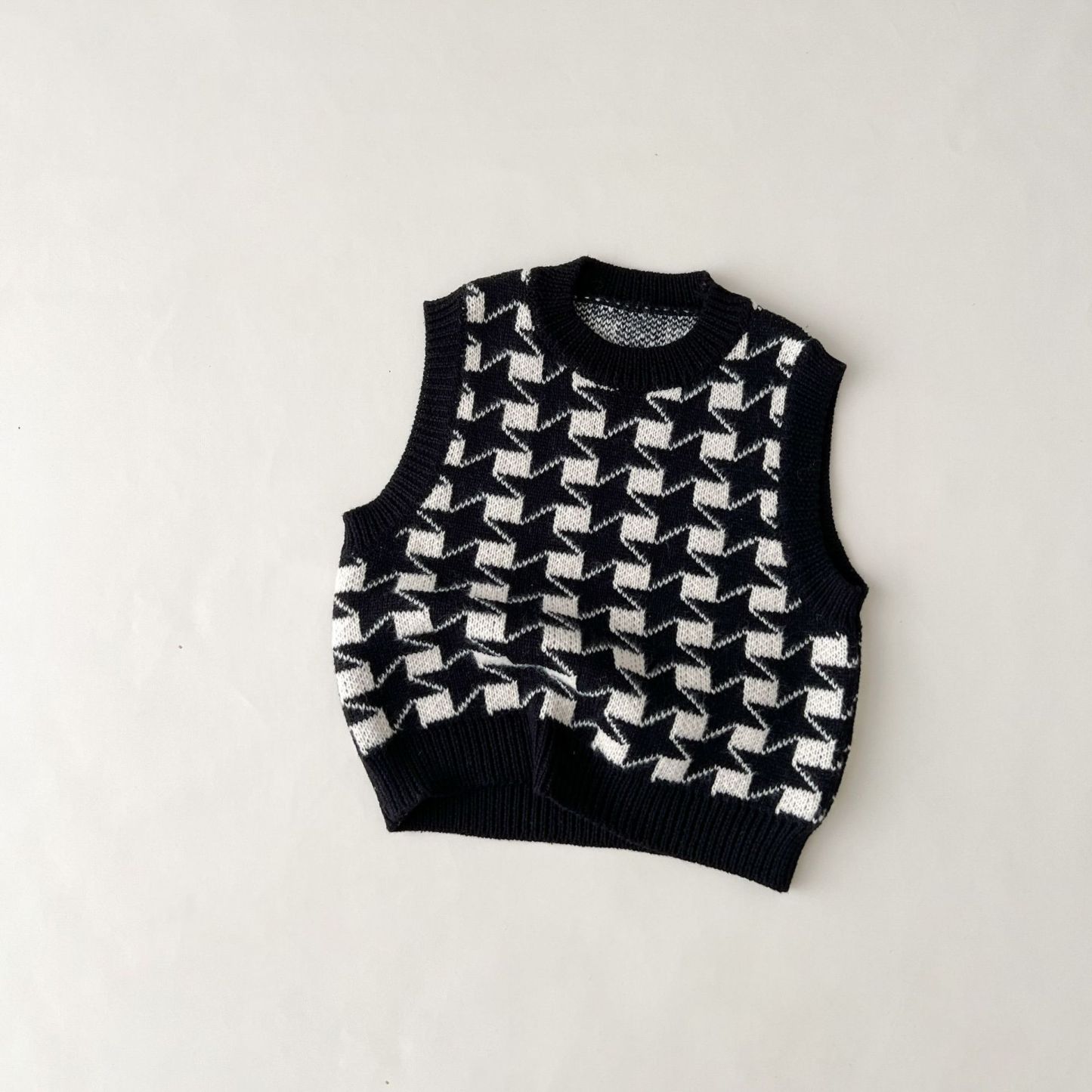 Toddler Boy/Girl Ins Style Print Vest and Cardigan and Pants Set-kissminis