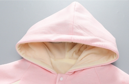 Baby Boy/Girl Cartoon Graphic Pocket Design Hooded Hooded Long Sleeve Romper-kissminis