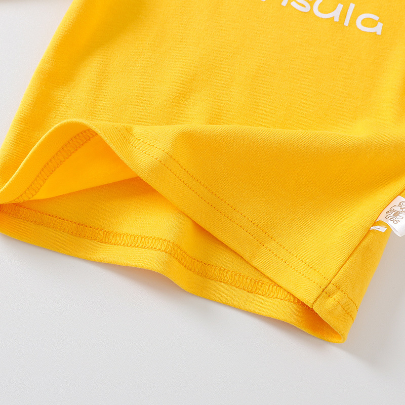 2pcs Baby Yellow T-shirt with Cow Pants Set -kissminis