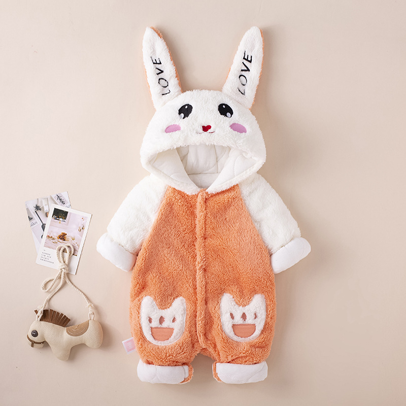 Baby Boy&Girl Cute Rabbit Long Sleeve Romper-kissminis