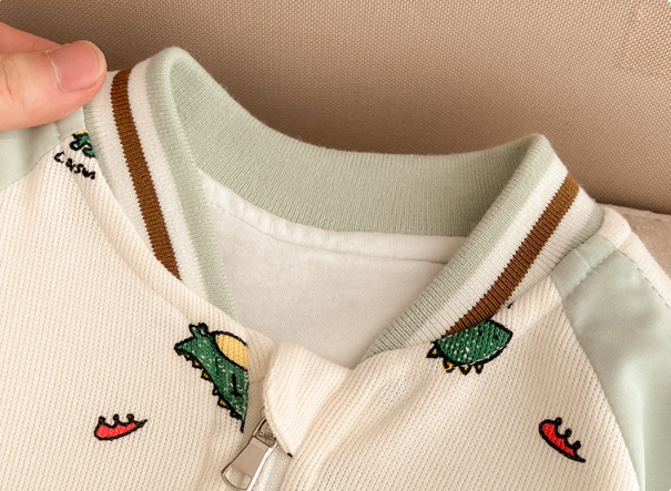 Baby Boy/Girl Allover Cute Dinosaurs Pattern Long Sleeve Romper-kissminis