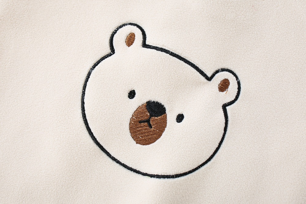 Baby Boy/Girl Cute Bear Pattern Solid Color Long Sleeve Romper-kissminis