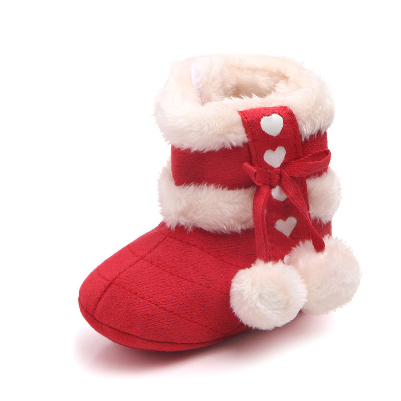 Cute Baby Christmas Warm Shoes And Cotton Boots-kissminis