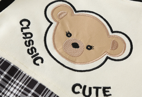 Baby Boy/Girl Classic Bear Pattern Striped Long Sleeve Romper-kissminis