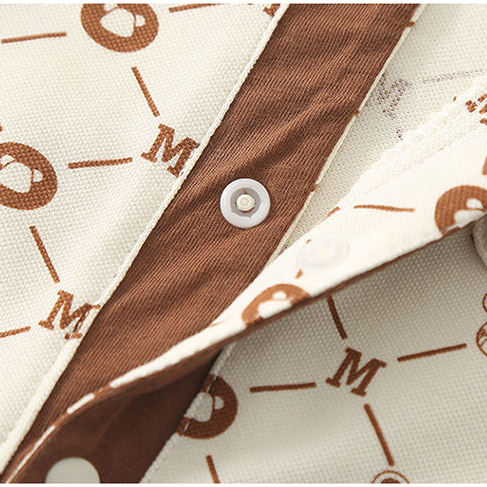 Baby Boy Bear and Letter M Print Romper-kissminis