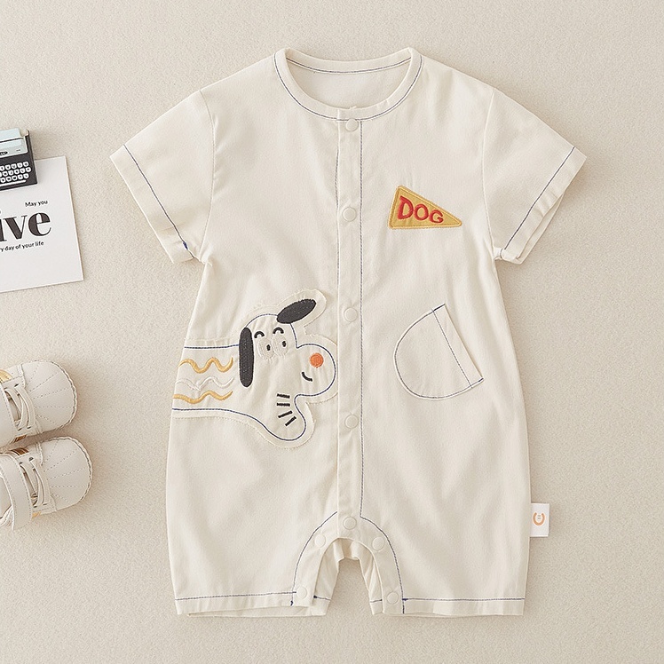 Baby Boy/Girl Dog Print Romper-kissminis