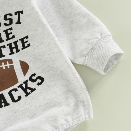 Baby Boy/Girl Baseball Theme Letters Print Long Sleeve Bodysuit-kissminis