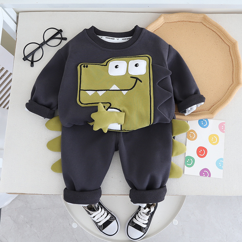 Toddler Boy/Girl Dinosaur Design Two-Piece Set-kissminis