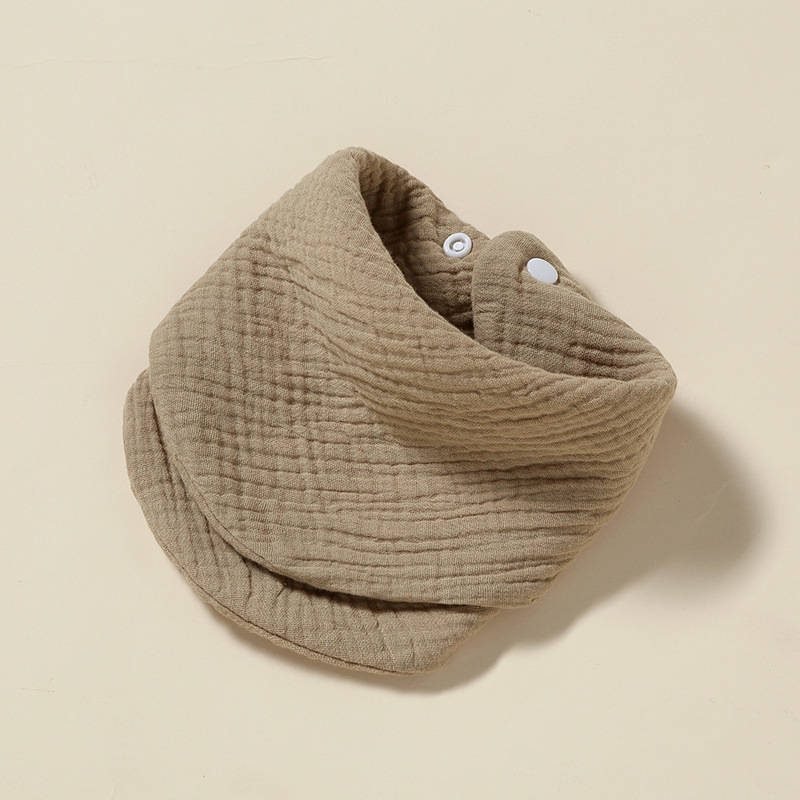 Newborn 6 Layers Wrinkle Square Solid Bib-kissminis