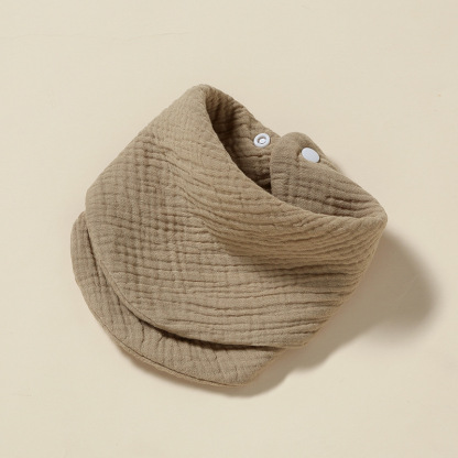 Newborn 6 Layers Wrinkle Square Solid Bib