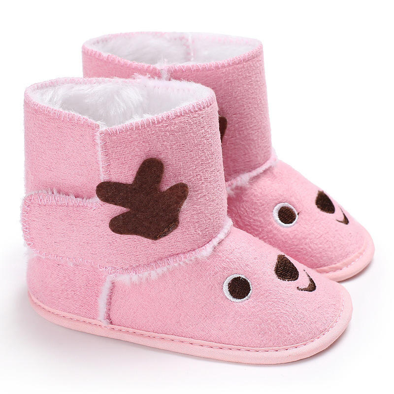 Baby Winter Christmas Style Fluff Shoes-kissminis
